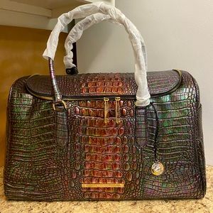 Brahmin Black Pearl Tatulla Travel Weekender